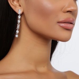 NEW Sugared + Bronzed Get Glam Crystal Drop Earrings